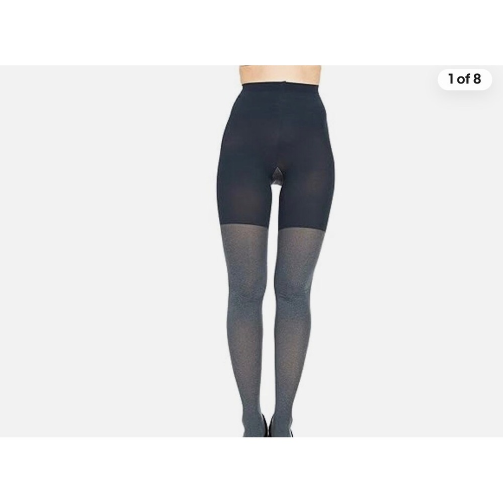 SPANX Star Power Center Stage Shaping Tights Heathered Opaque Control Top Size A